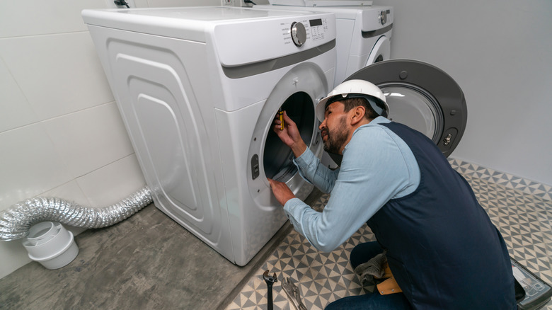 Carmichael washer- dryer installation